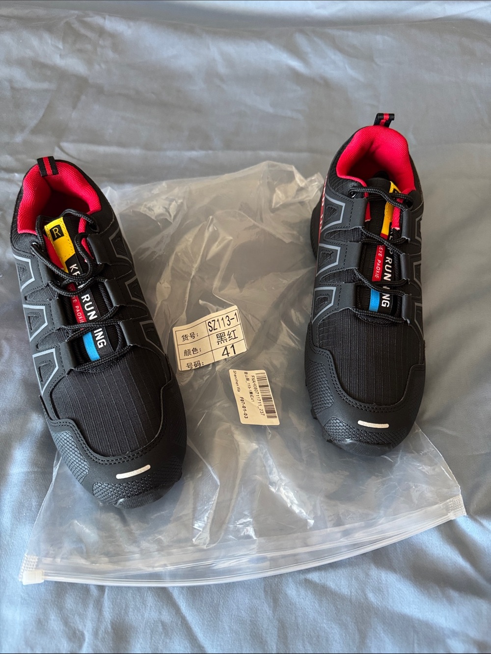 RUNNING Black and Red Wonen’s Athletic Shoes
